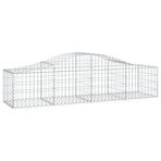 Arched Gabion Baskets 6 pcs 200x50x40/60 cm Galvanised Iron