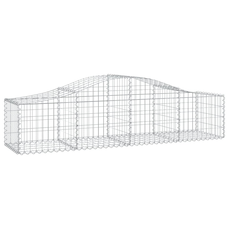 Arched Gabion Baskets 6 pcs 200x50x40/60 cm Galvanised Iron