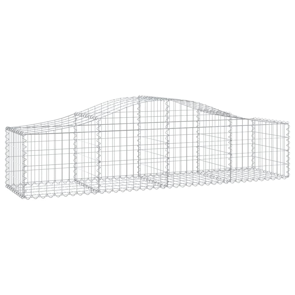 Arched Gabion Baskets 9 pcs 200x50x40/60 cm Galvanised Iron
