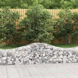 Arched Gabion Baskets 9 pcs 200x50x40/60 cm Galvanised Iron