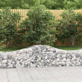 Arched Gabion Baskets 9 pcs 200x50x40/60 cm Galvanised Iron
