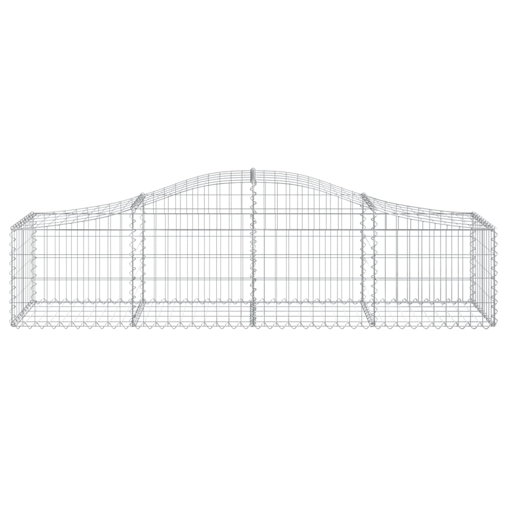 Arched Gabion Baskets 10 pcs 200x50x40/60 cm Galvanised Iron