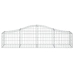 Arched Gabion Baskets 11 pcs 200x50x40/60 cm Galvanised Iron