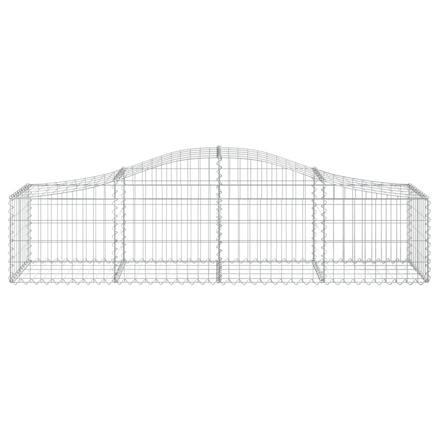 Arched Gabion Baskets 11 pcs 200x50x40/60 cm Galvanised Iron