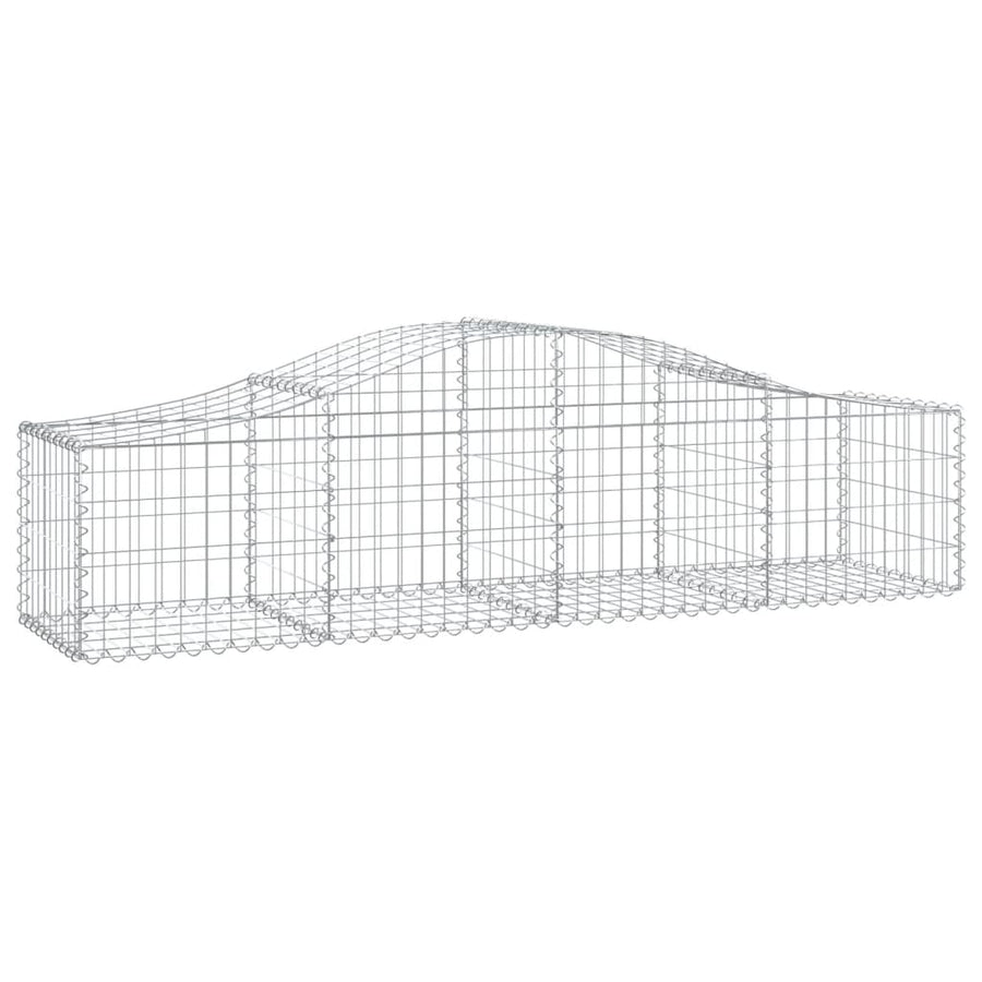 Arched Gabion Baskets 12 pcs 200x50x40/60 cm Galvanised Iron