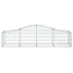 Arched Gabion Baskets 12 pcs 200x50x40/60 cm Galvanised Iron