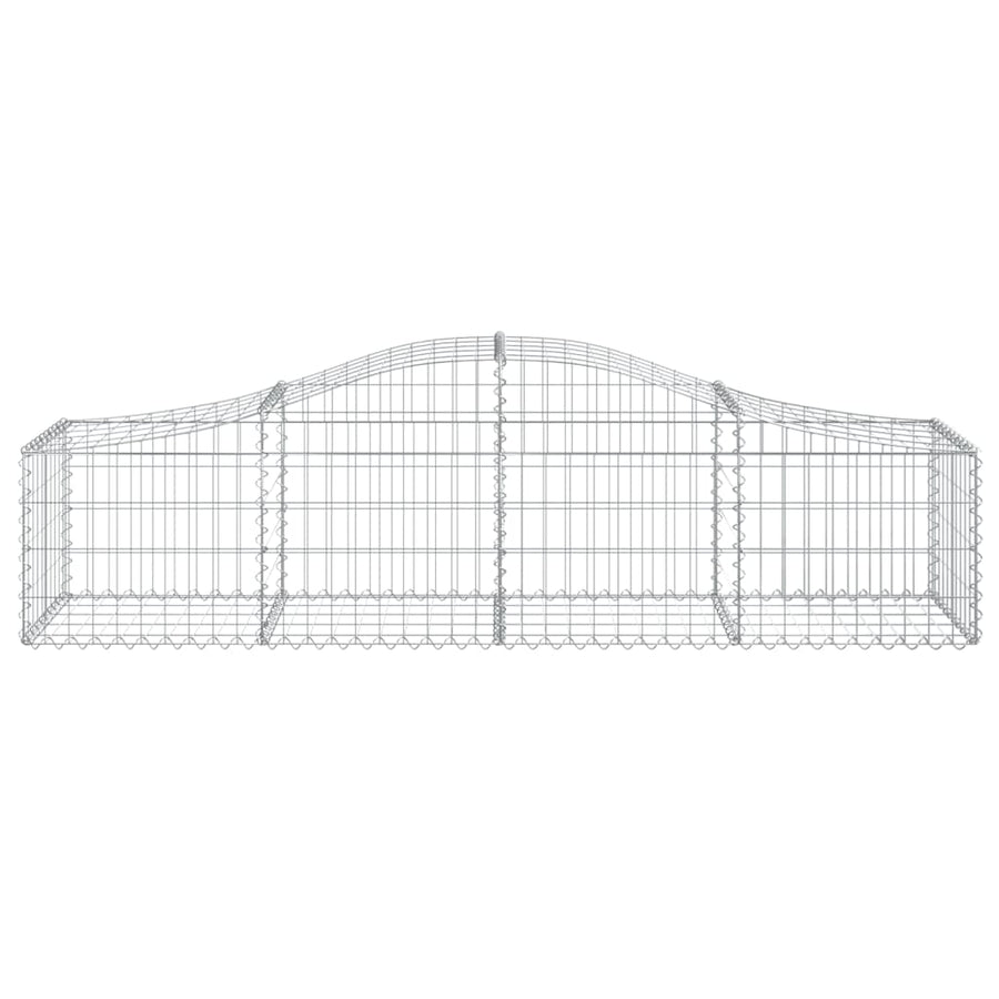 Arched Gabion Baskets 12 pcs 200x50x40/60 cm Galvanised Iron
