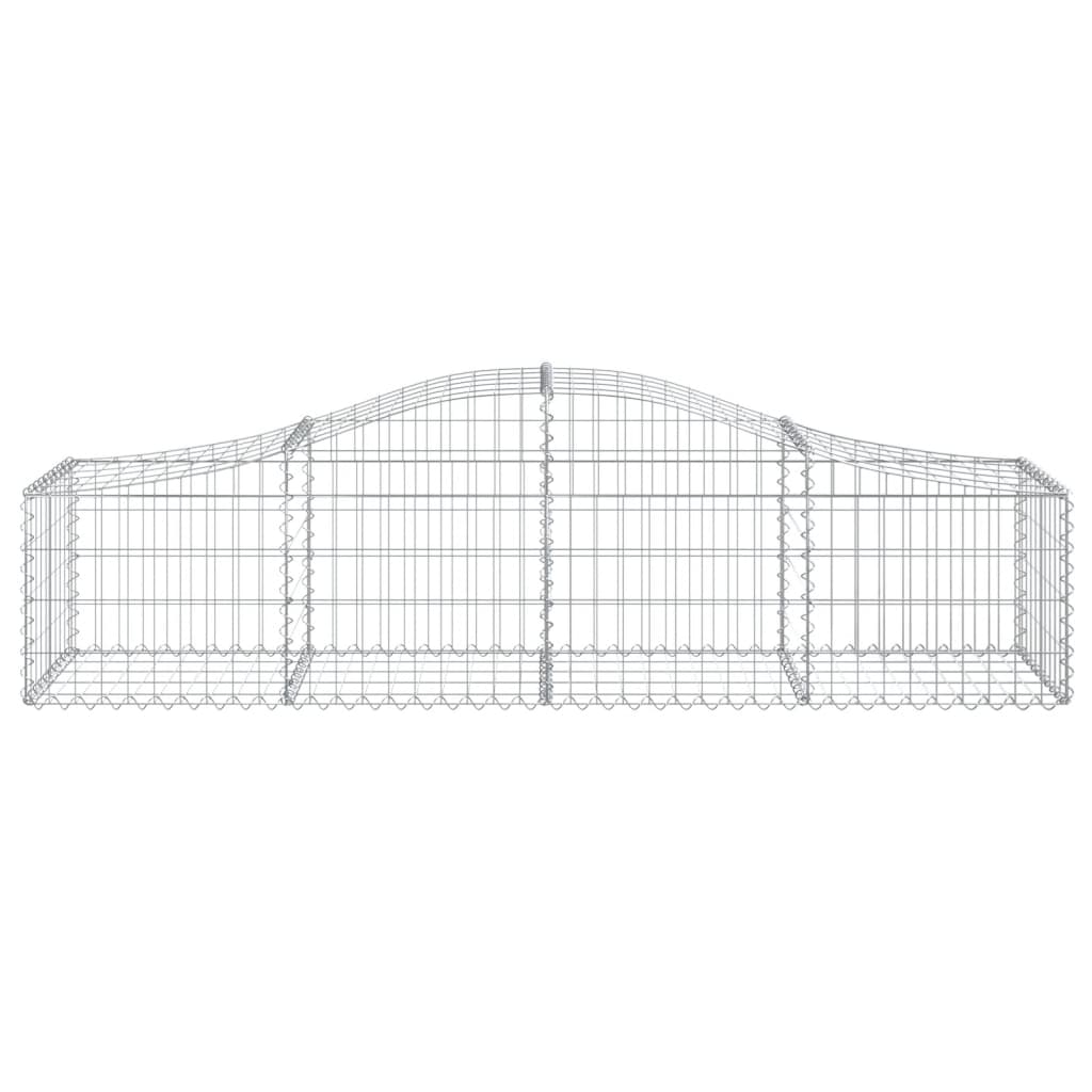 Arched Gabion Baskets 15 pcs 200x50x40/60 cm Galvanised Iron