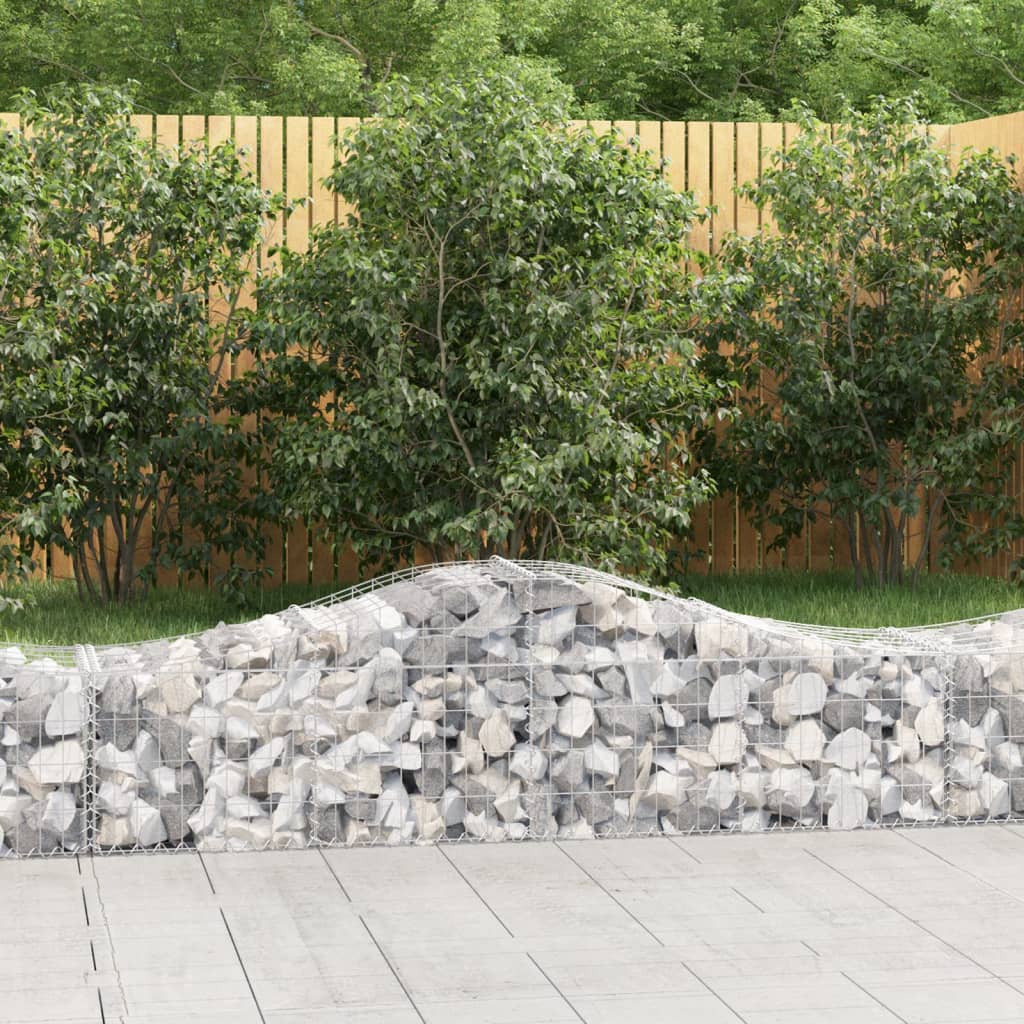 Arched Gabion Baskets 25 pcs 200x50x40/60 cm Galvanised Iron