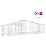 Arched Gabion Baskets 40 pcs 200x50x40/60 cm Galvanised Iron