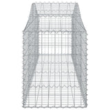 Arched Gabion Baskets 5 pcs 200x50x60/80 cm Galvanised Iron - 45-Degree Angle