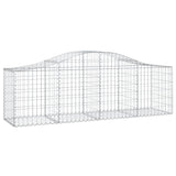 Arched Gabion Baskets 10 pcs 200x50x60/80 cm Galvanised Iron - Side View
