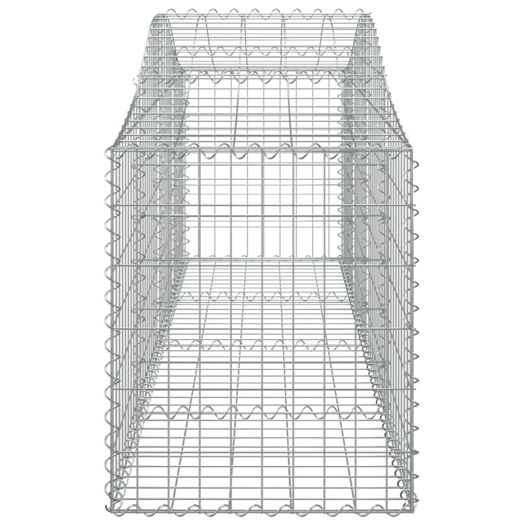 Arched Gabion Baskets 10 pcs 200x50x60/80 cm Galvanised Iron
