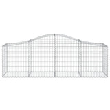 Arched Gabion Baskets 12 pcs 200x50x60/80 cm Galvanised Iron
