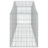 Arched Gabion Baskets 12 pcs 200x50x60/80 cm Galvanised Iron - 45-Degree Angle