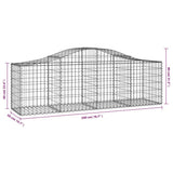 Arched Gabion Baskets 13 pcs 200x50x60/80 cm Galvanised Iron