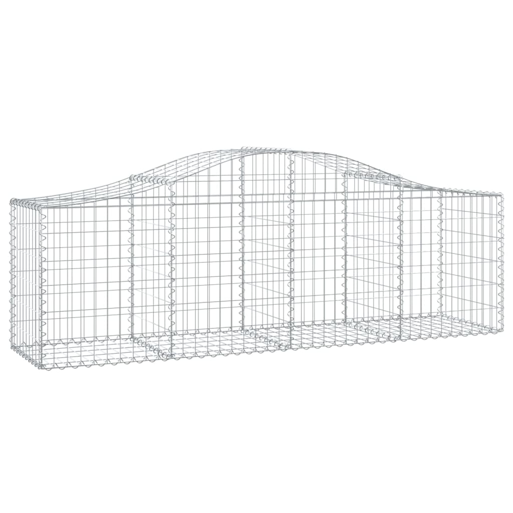 Arched Gabion Baskets 14 pcs 200x50x60/80 cm Galvanised Iron