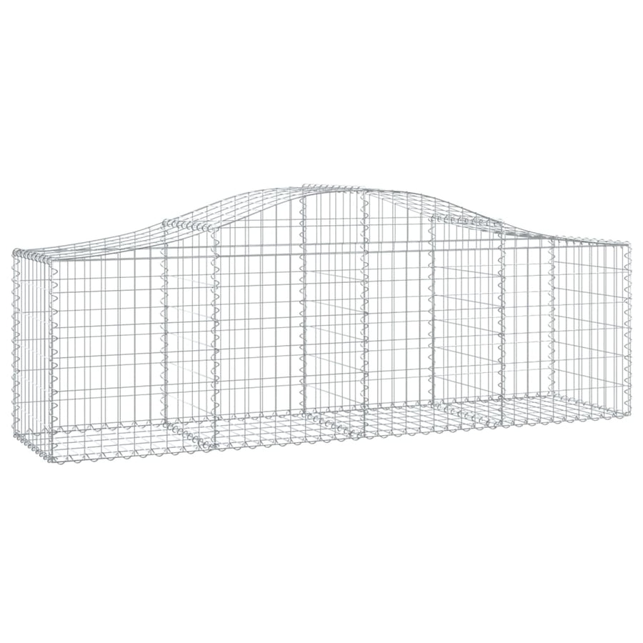 Arched Gabion Baskets 14 pcs 200x50x60/80 cm Galvanised Iron