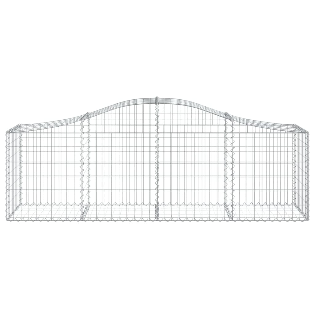 Arched Gabion Baskets 14 pcs 200x50x60/80 cm Galvanised Iron