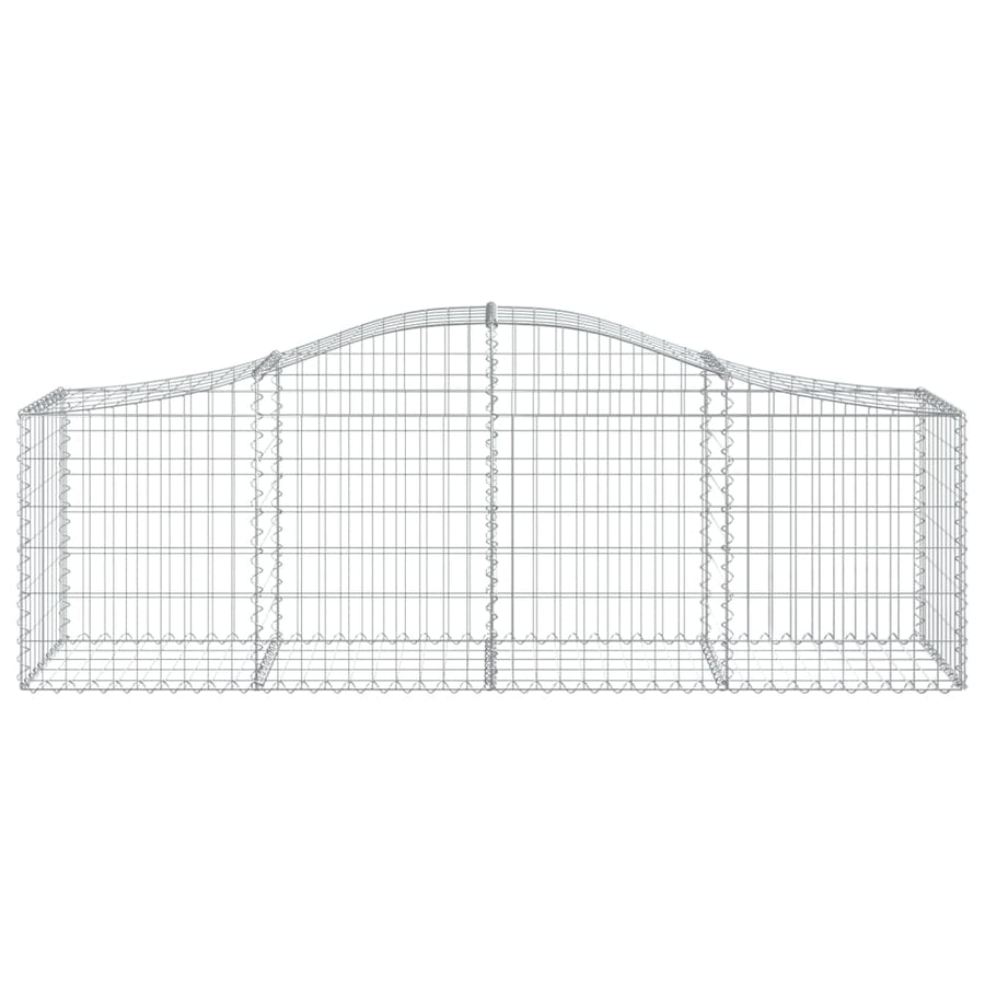 Arched Gabion Baskets 14 pcs 200x50x60/80 cm Galvanised Iron