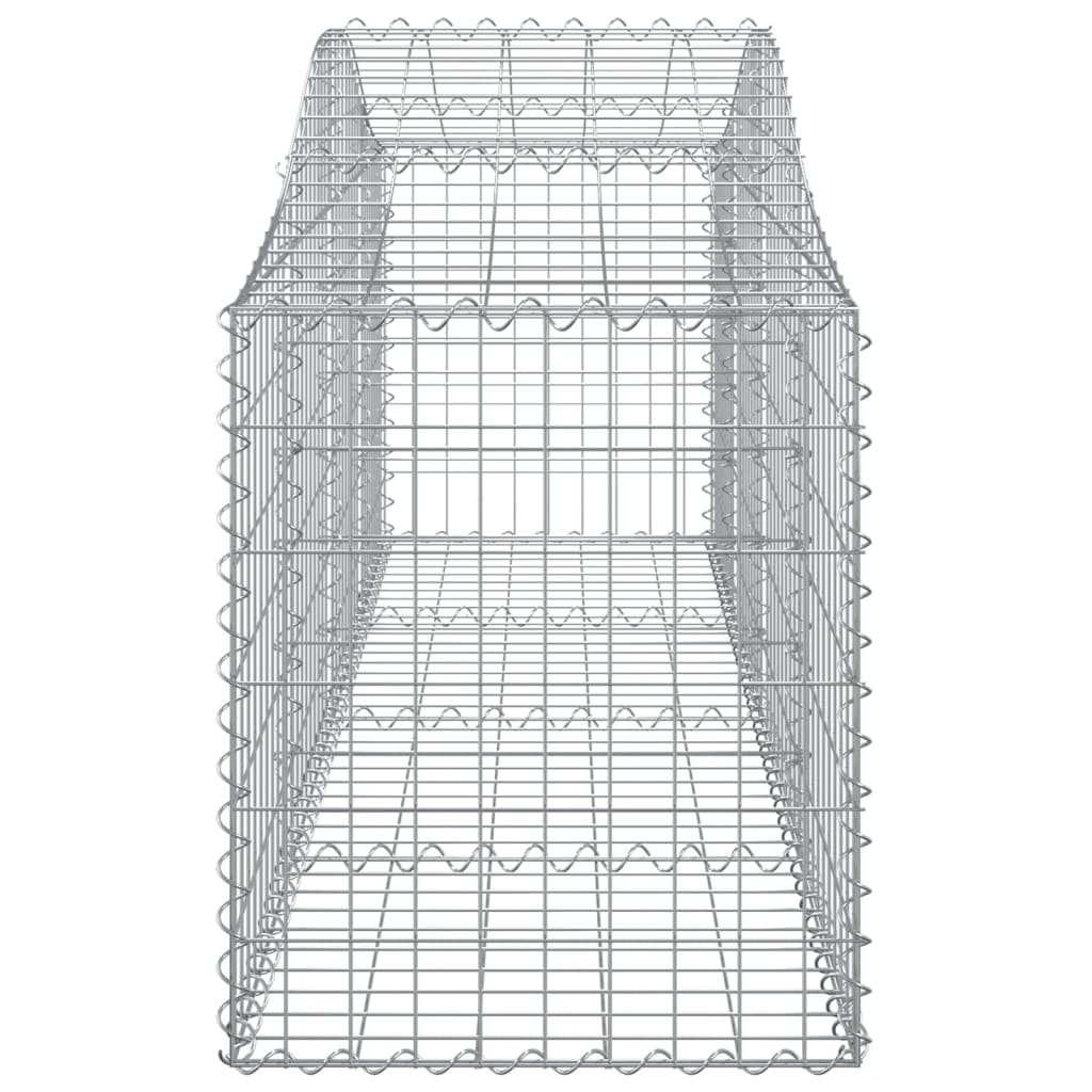 Arched Gabion Baskets 14 pcs 200x50x60/80 cm Galvanised Iron