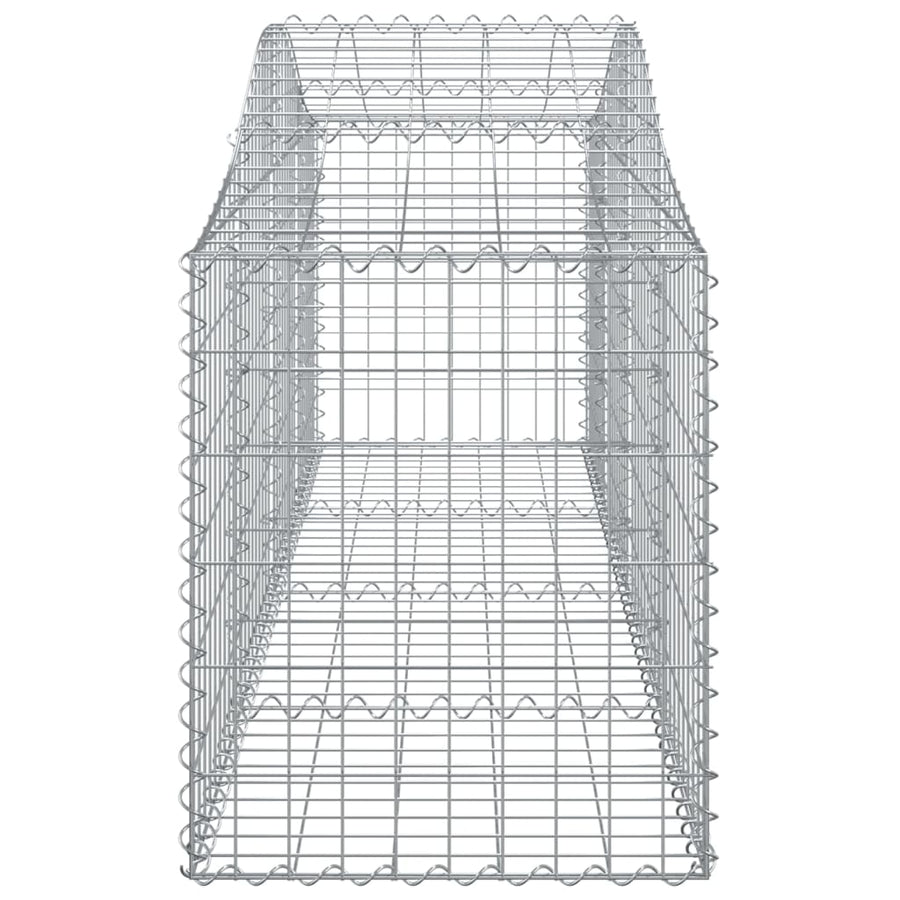 Arched Gabion Baskets 14 pcs 200x50x60/80 cm Galvanised Iron