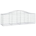 Arched Gabion Baskets 15 pcs 200x50x60/80 cm Galvanised Iron