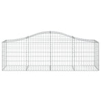 Arched Gabion Baskets 15 pcs 200x50x60/80 cm Galvanised Iron