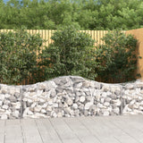 Arched Gabion Baskets 15 pcs 200x50x60/80 cm Galvanised Iron