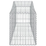 Arched Gabion Baskets 18 pcs 200x50x60/80 cm Galvanised Iron - 45-Degree Angle