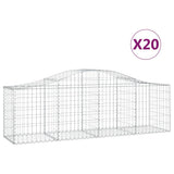 Arched Gabion Baskets 20 pcs 200x50x60/80 cm Galvanised Iron