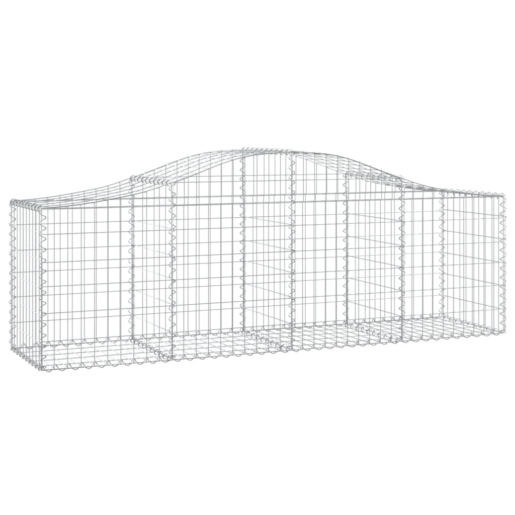 Arched Gabion Baskets 20 pcs 200x50x60/80 cm Galvanised Iron