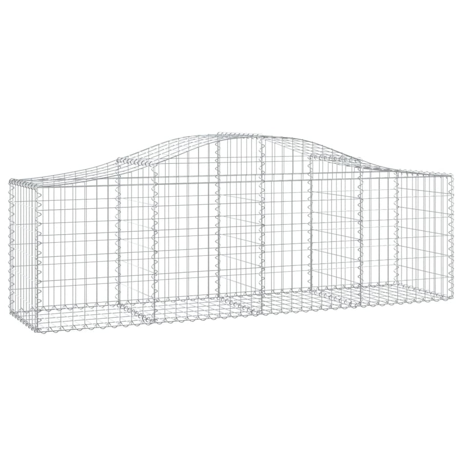 Arched Gabion Baskets 20 pcs 200x50x60/80 cm Galvanised Iron
