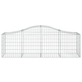 Arched Gabion Baskets 20 pcs 200x50x60/80 cm Galvanised Iron - Top-Down View