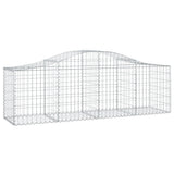 Arched Gabion Baskets 30 pcs 200x50x60/80 cm Galvanised Iron - Side View