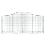 Arched Gabion Baskets 3 pcs 200x50x80/100 cm Galvanised Iron