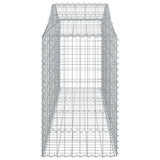 Arched Gabion Baskets 7 pcs 200x50x80/100 cm Galvanised Iron - 45-Degree Angle