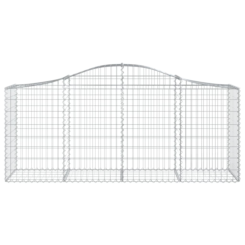 Arched Gabion Baskets 11 pcs 200x50x80/100 cm Galvanised Iron
