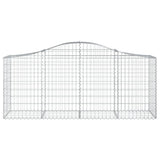 Arched Gabion Baskets 11 pcs 200x50x80/100 cm Galvanised Iron