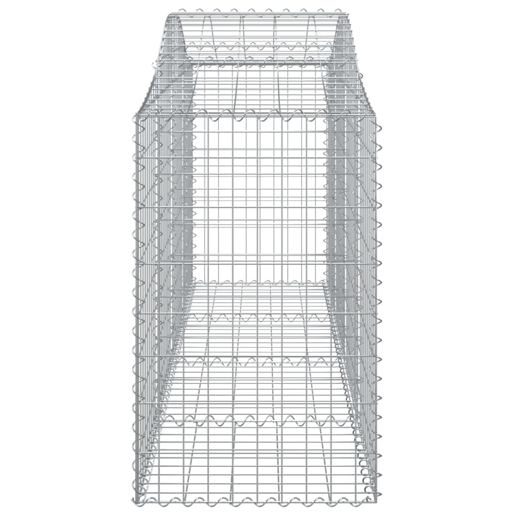 Arched Gabion Baskets 14 pcs 200x50x80/100 cm Galvanised Iron