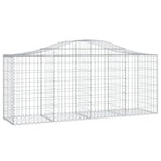 Arched Gabion Baskets 15 pcs 200x50x80/100 cm Galvanised Iron