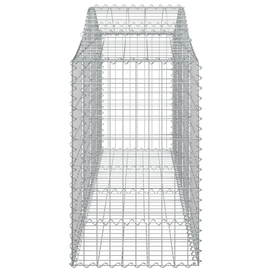 Arched Gabion Baskets 15 pcs 200x50x80/100 cm Galvanised Iron