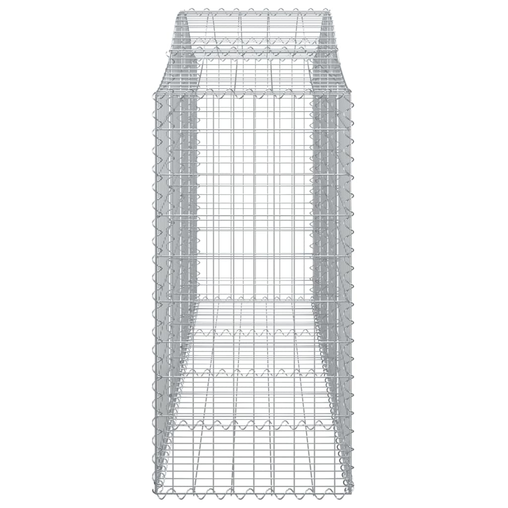 Arched Gabion Baskets 2 pcs 200x50x100/120 cm Galvanised Iron