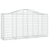 Arched Gabion Baskets 6 pcs 200x50x100/120 cm Galvanised Iron
