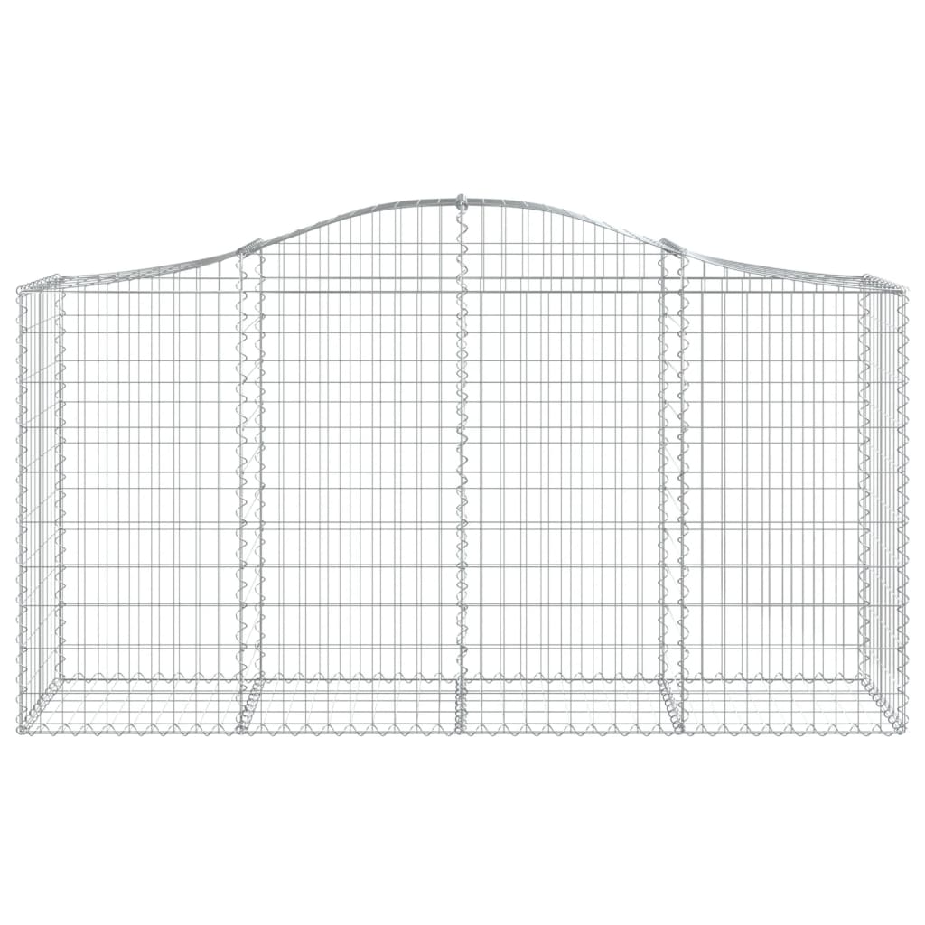 Arched Gabion Baskets 6 pcs 200x50x100/120 cm Galvanised Iron