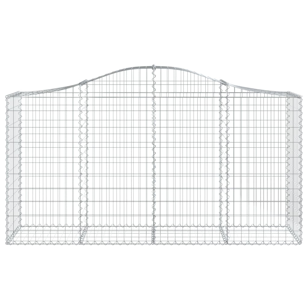 Arched Gabion Baskets 7 pcs 200x50x100/120 cm Galvanised Iron