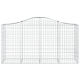 Arched Gabion Baskets 7 pcs 200x50x100/120 cm Galvanised Iron