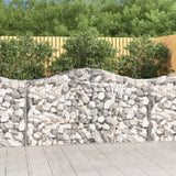 Arched Gabion Baskets 7 pcs 200x50x100/120 cm Galvanised Iron