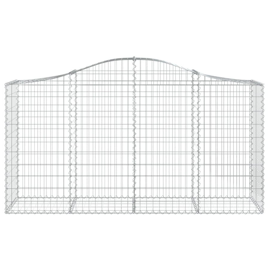 Arched Gabion Baskets 8 pcs 200x50x100/120 cm Galvanised Iron