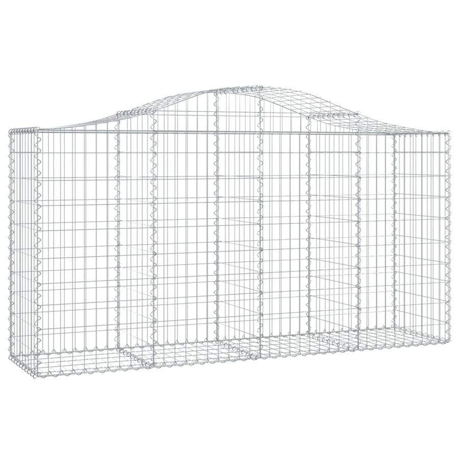 Arched Gabion Baskets 10 pcs 200x50x100/120 cm Galvanised Iron